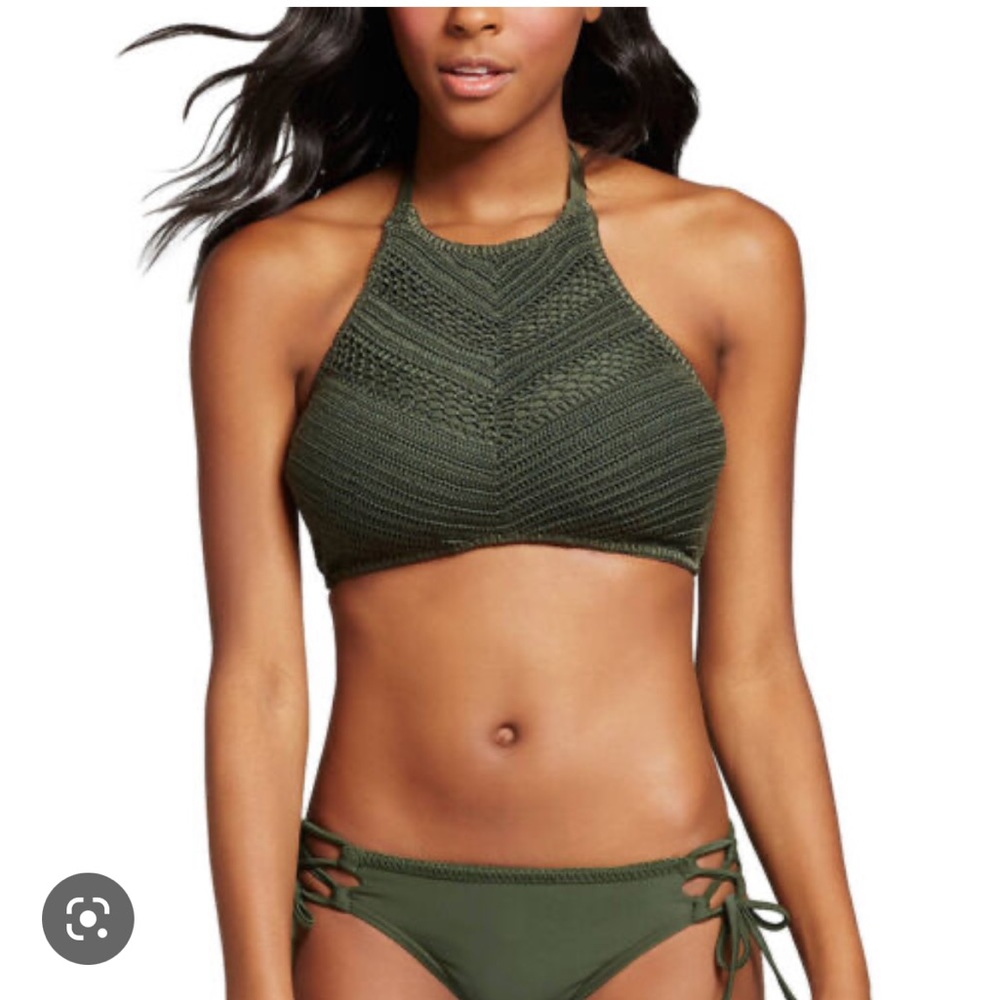 NWOT xhilaration bikini bottom green